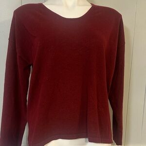 JS Collections Deep Red Long Sleeve Sweater
